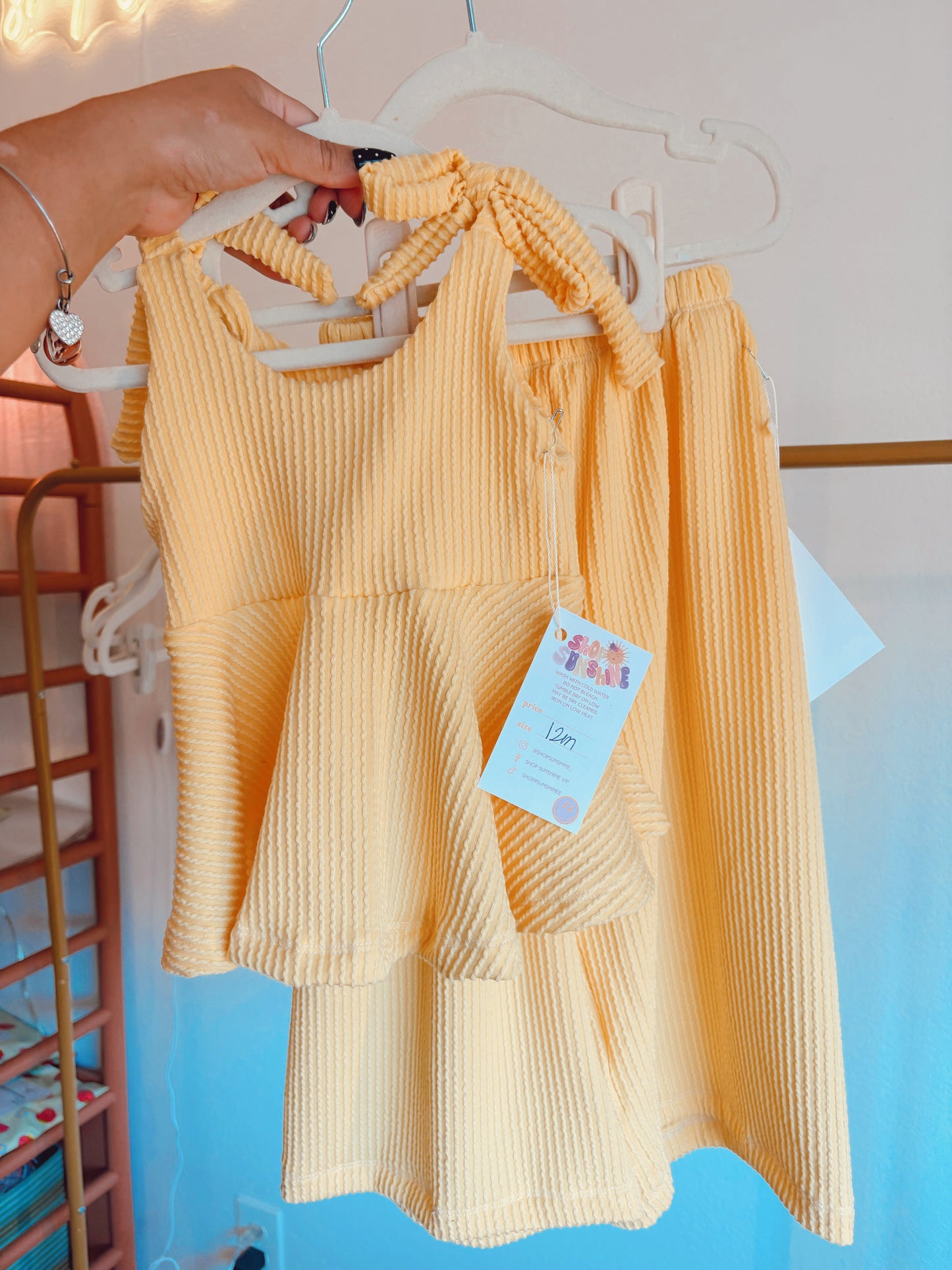 YELLOW EMMA TOP + PALAZZOS SET