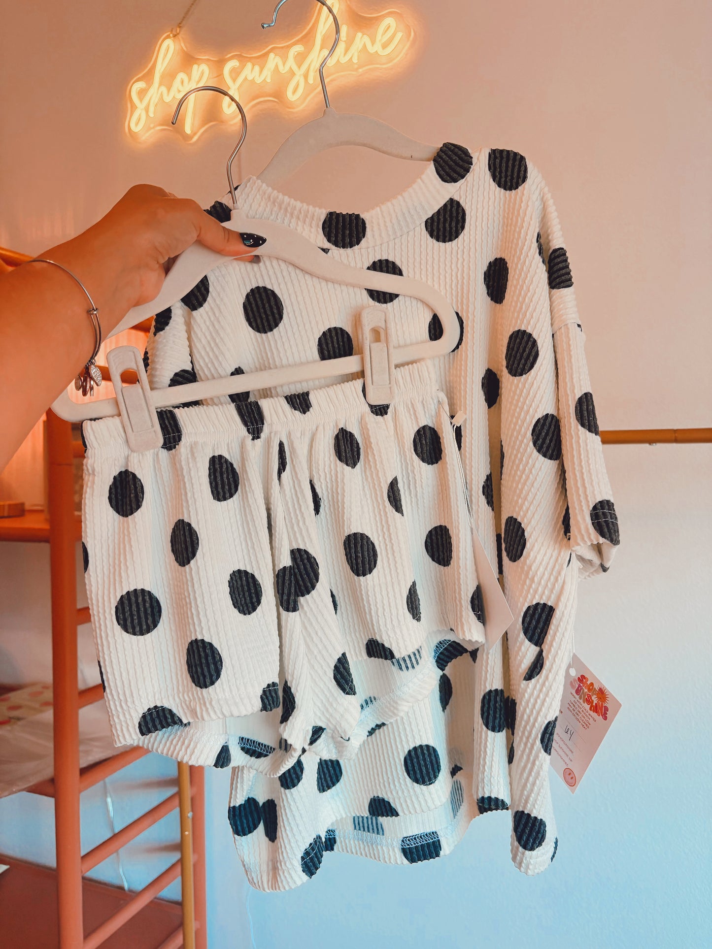 POLKA DOT BOXY + SHORTS SET