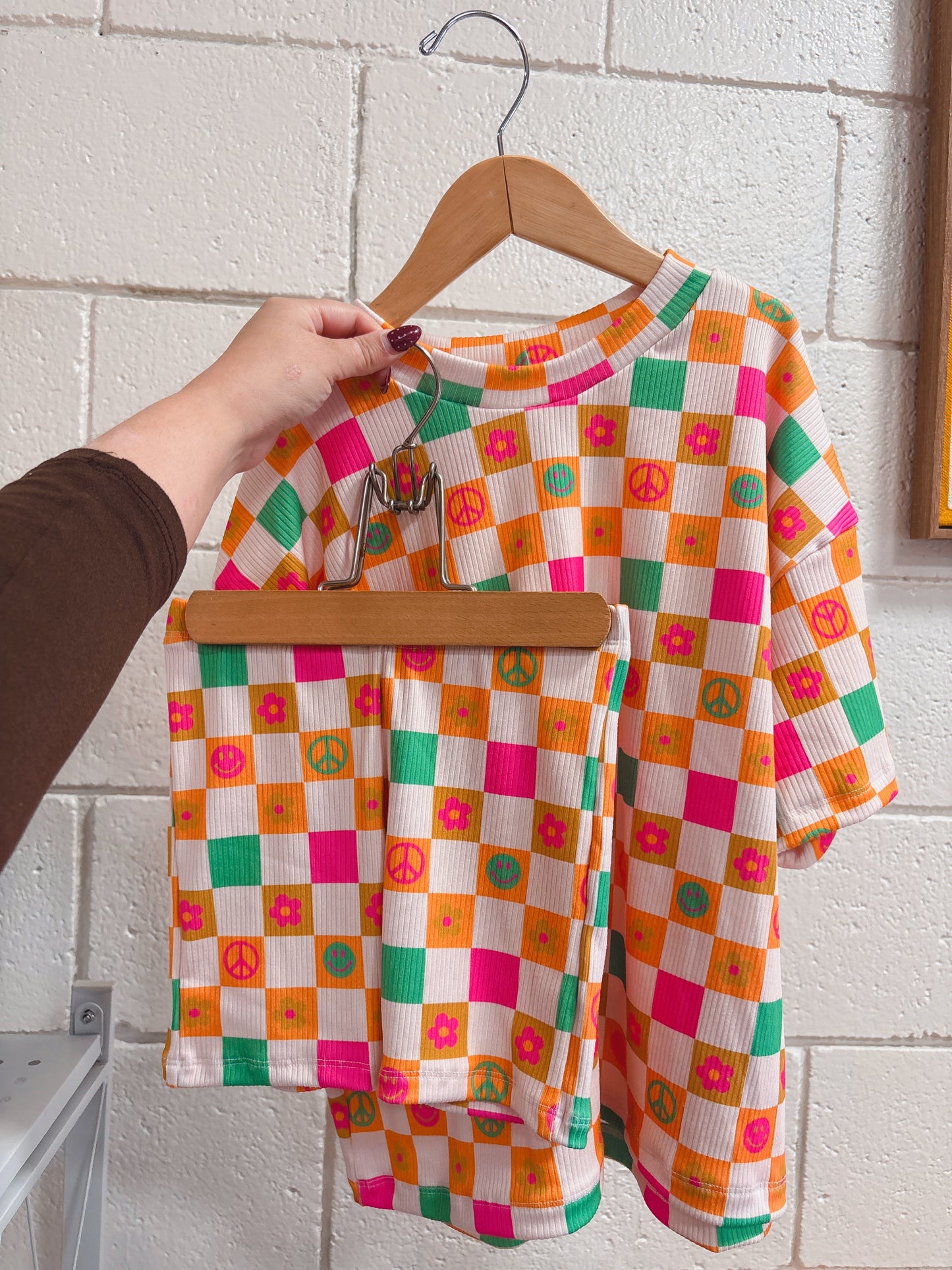 RETRO CHECKER BOXY + BIKER SET