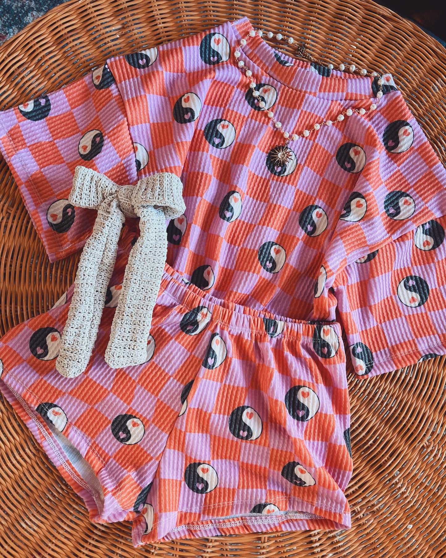 YINGYANG URBAN RIBBED BOXY + SHORTS SET