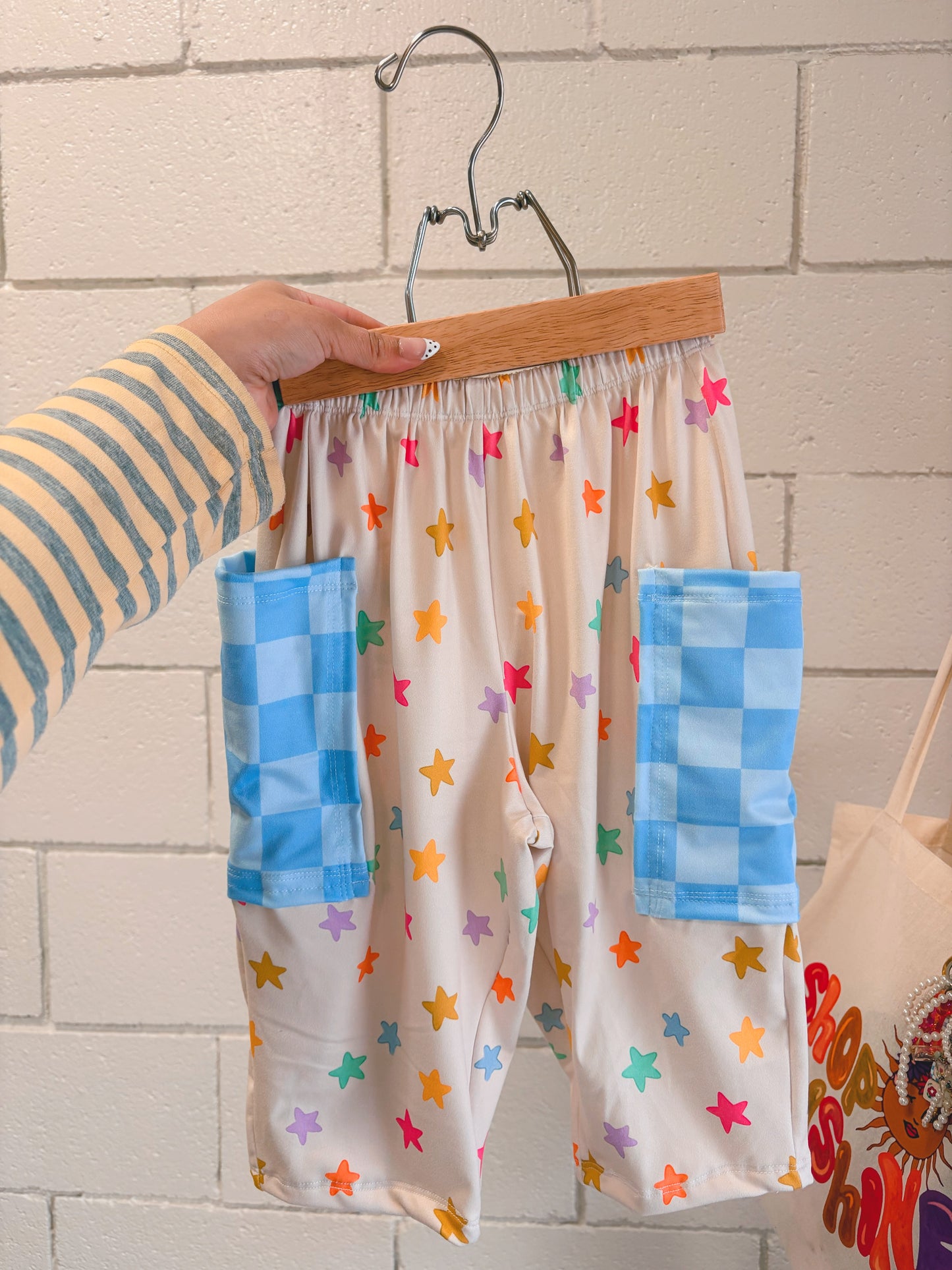 STAR BARRELS WITH BLUE CHECKER POCKETS