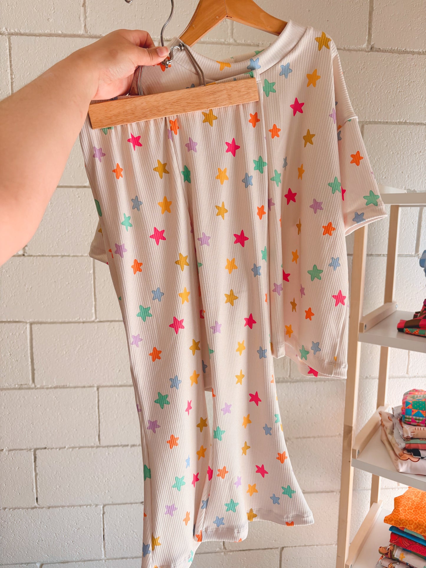 COLORFUL STARS BOXY + BOTTOMS SET