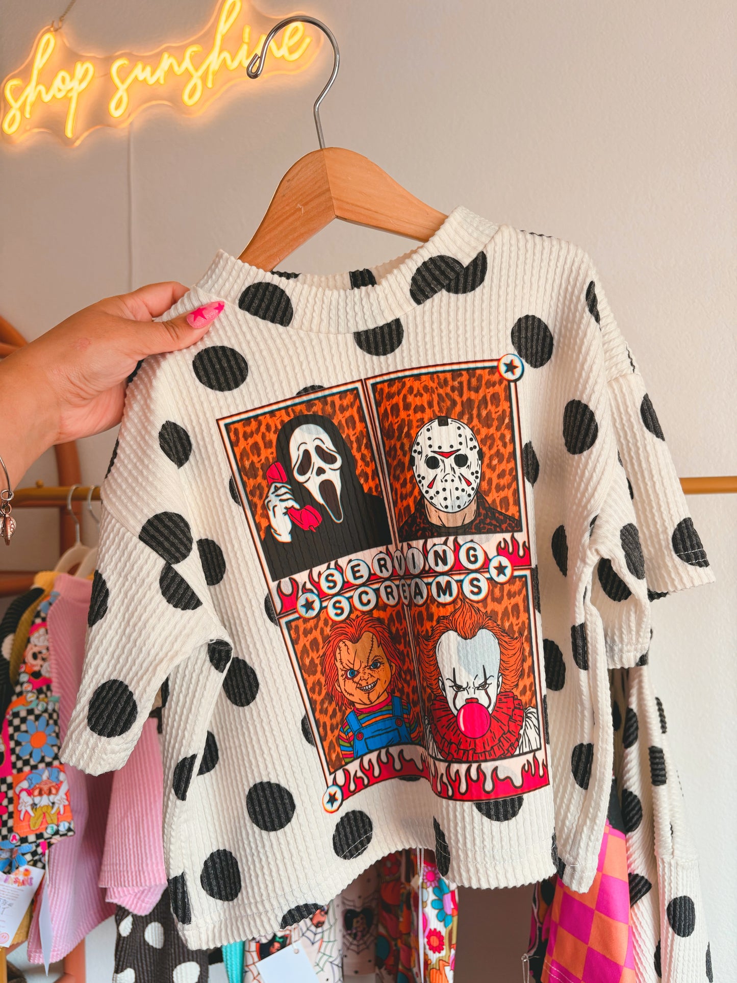 SERVING SCREAM POLKA DOT BOXY