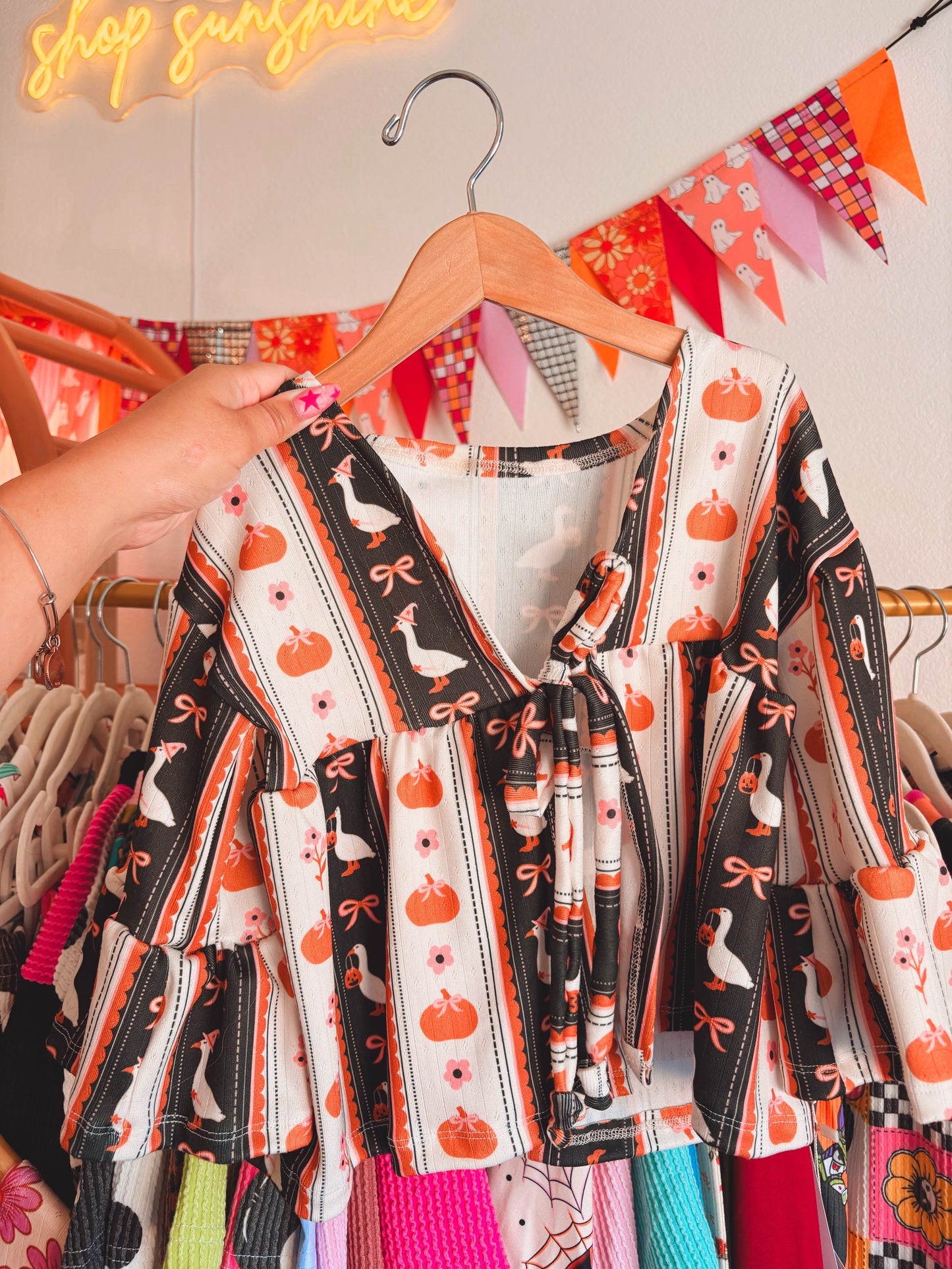 RUFFLE CARDIGAN *choose your print