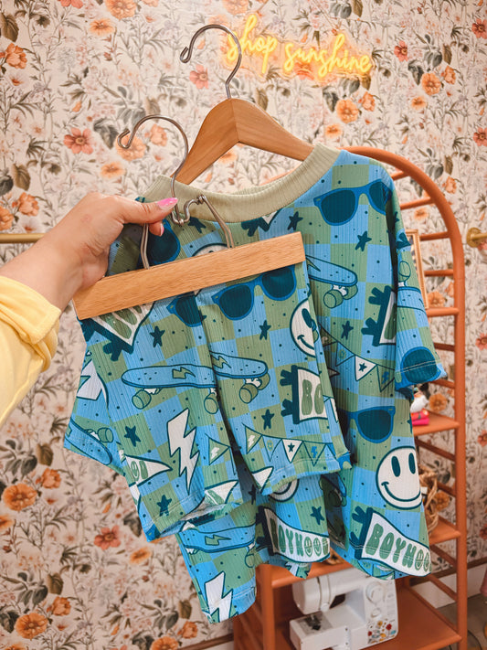 BOYHOOD BOXY + BIKERS SET
