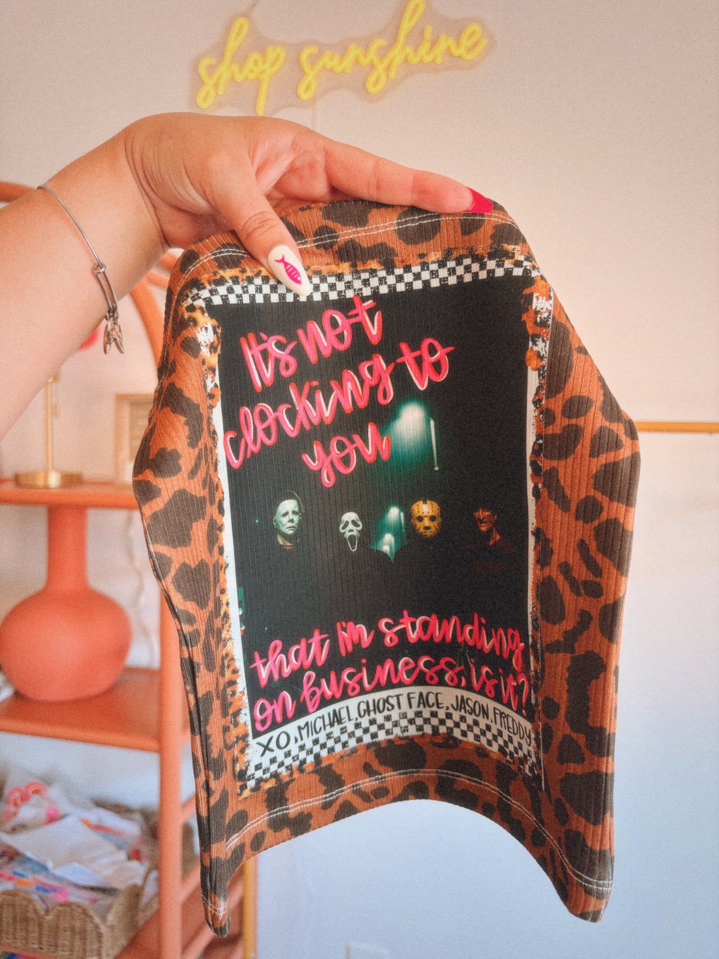 NOT CLOCKING TO YOU LEOPARD (choose your style top)