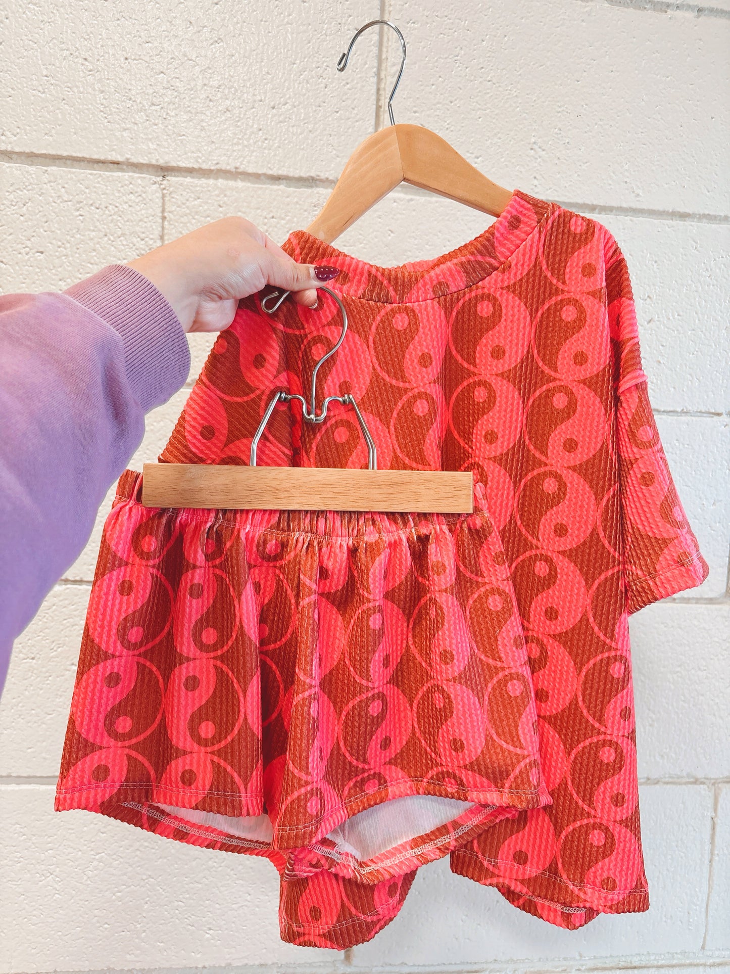 MUAVE MOCHA YINGYANG BOXY + SHORTS