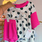 POLKA DOT BOXY + SHORTS SET