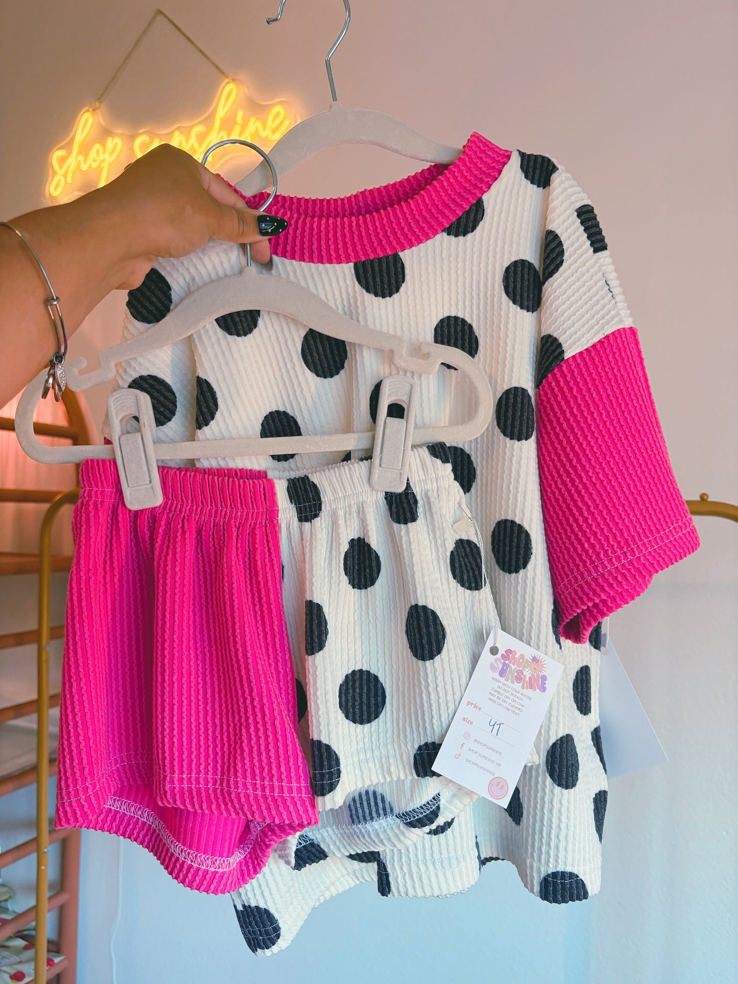 POLKA DOT BOXY + SHORTS SET