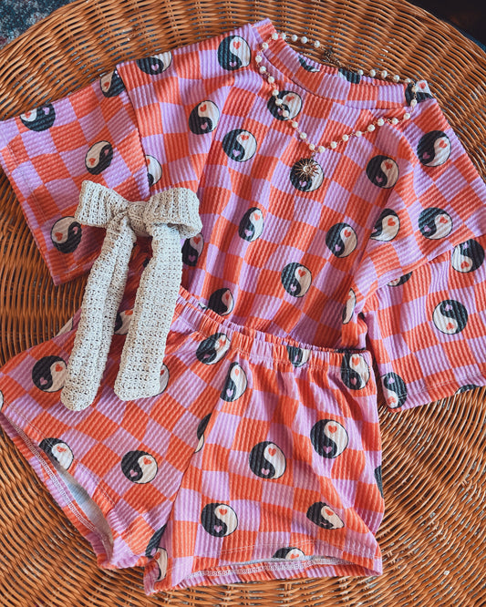 YINGYANG URBAN RIBBED BOXY + SHORTS SET