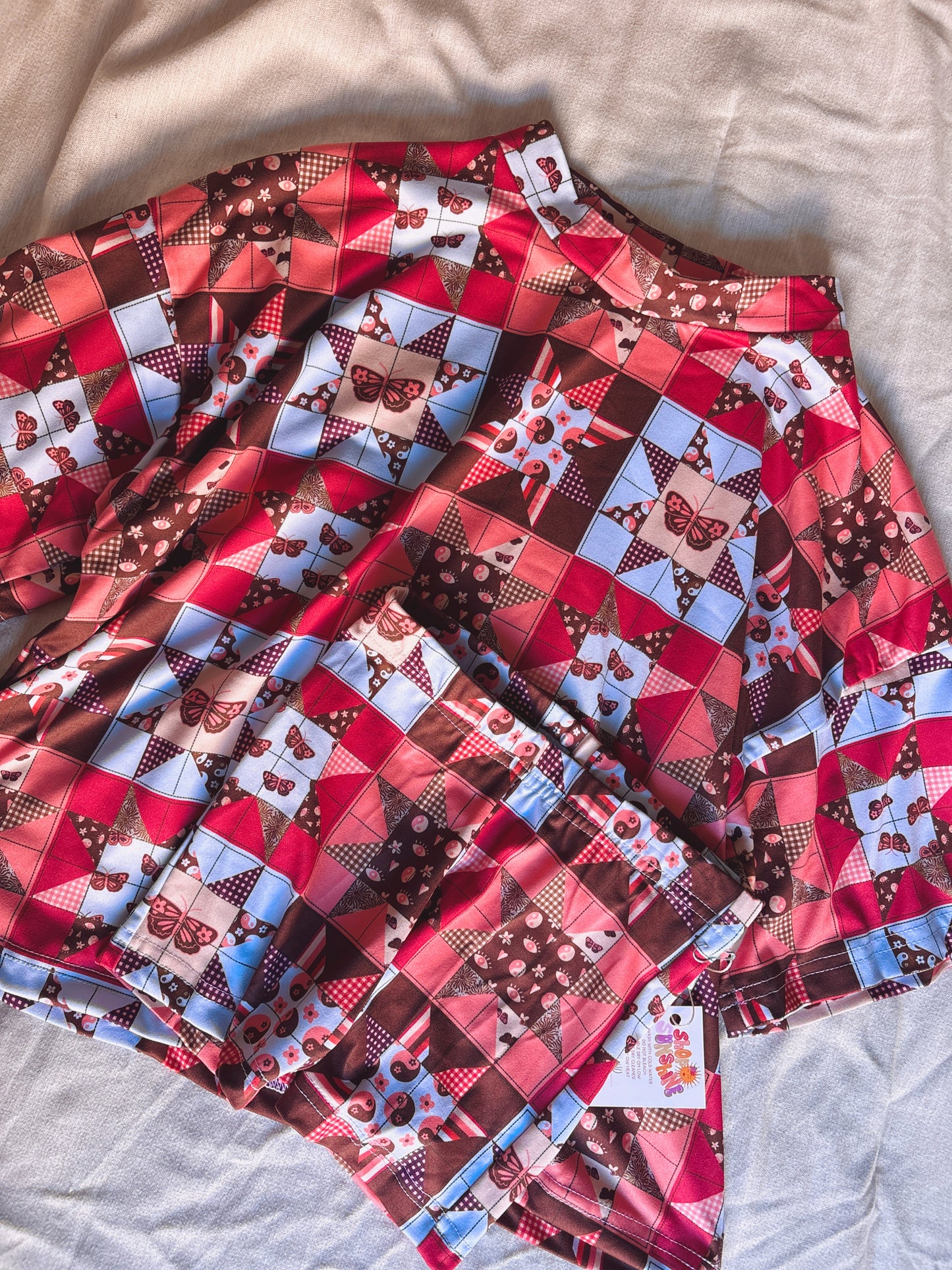 FALL CROTCHET PATCHWORK BOXY + BIKERS