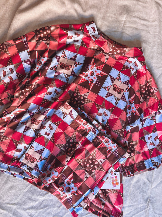 FALL CROTCHET PATCHWORK BOXY + BIKERS
