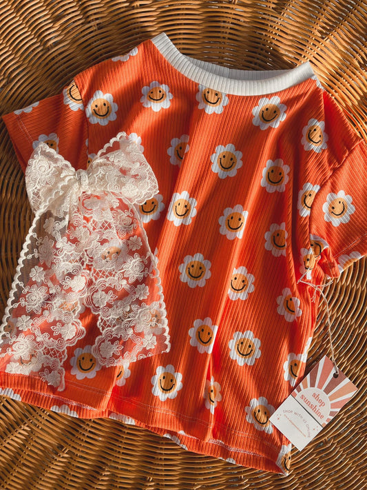 ORANGE DAISY T-SHIRT DRESS