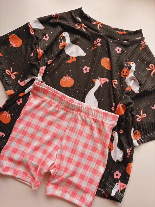 PUMPKIN GOOSE BOXY + BIKER SET