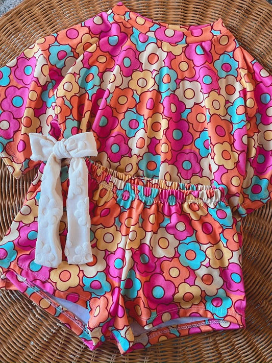BLOOMIN BABE BOXY + SHORTS SET