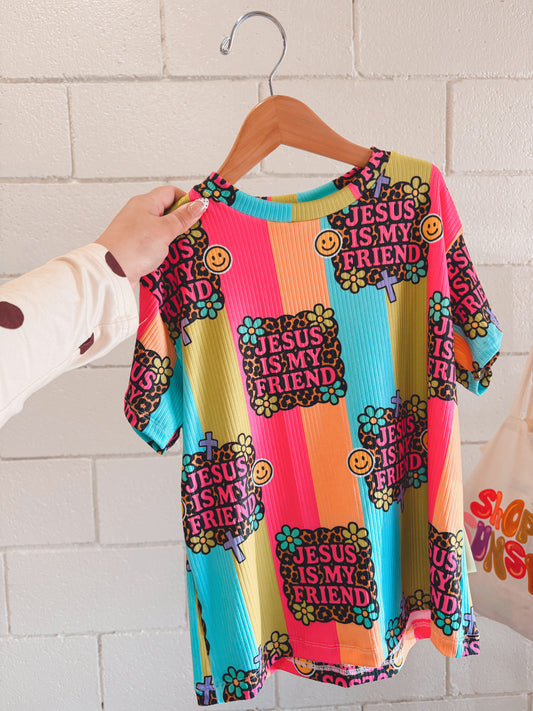 JESUS IS MY FRIEND OVERSIZED T-SHIRT DRESS