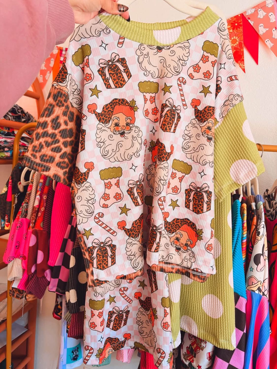 POLKA DOT SANTA BOXY + PALAZZO SET