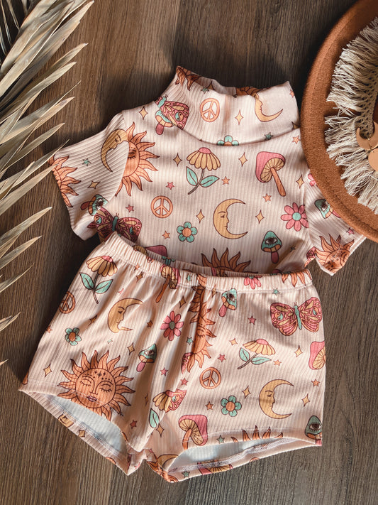 SUNSET DREAMIN MOCK NECK SET